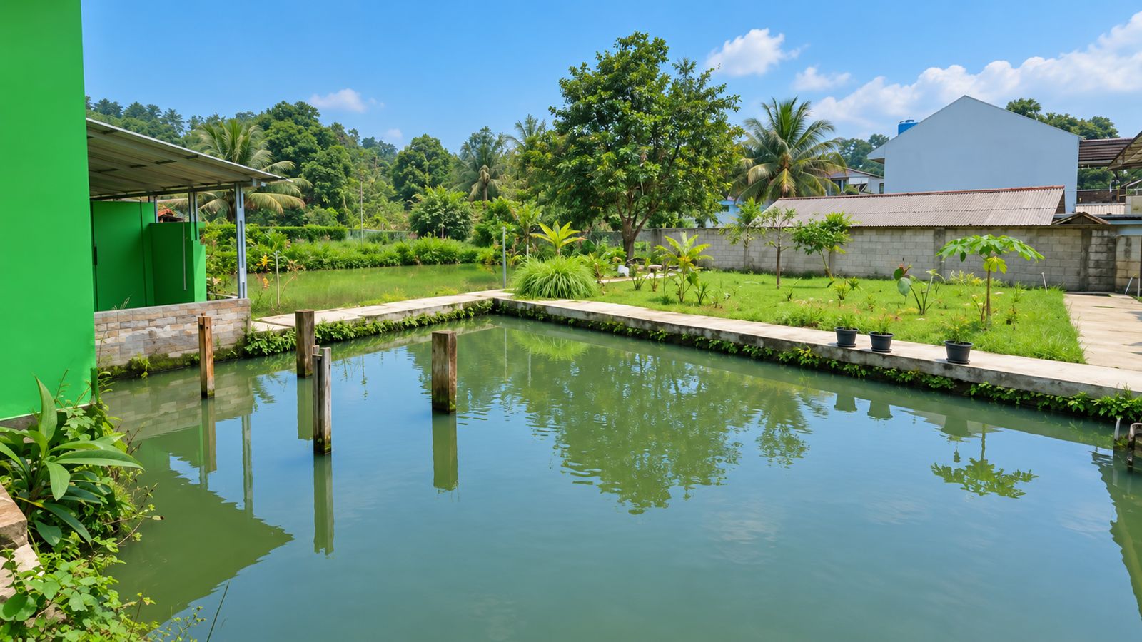 Kolam ikan dan perkebunan