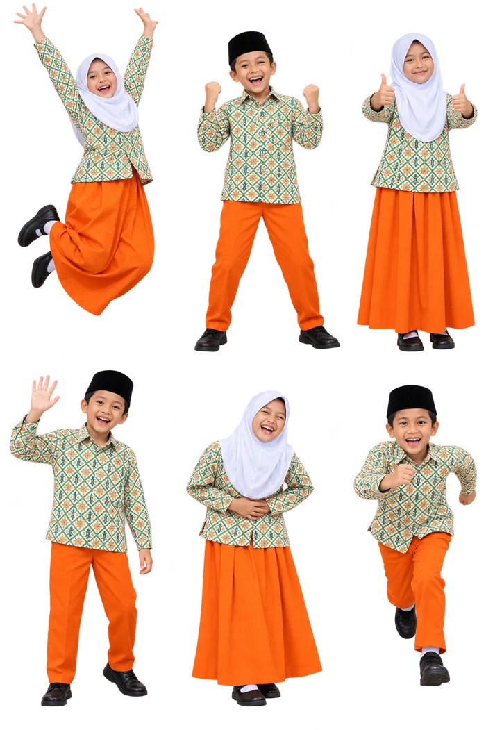 Siswa SDIT Ibnu Aqil 2 memakai baju batik