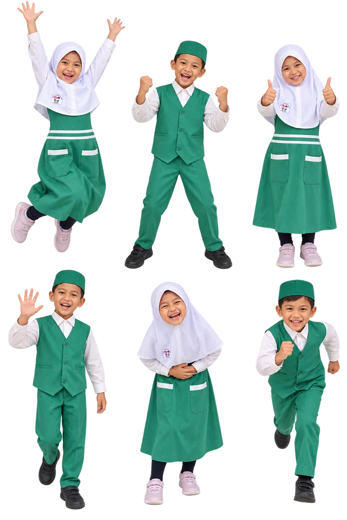 Siswa TK Ibnu Aqil 2 memakai baju khas