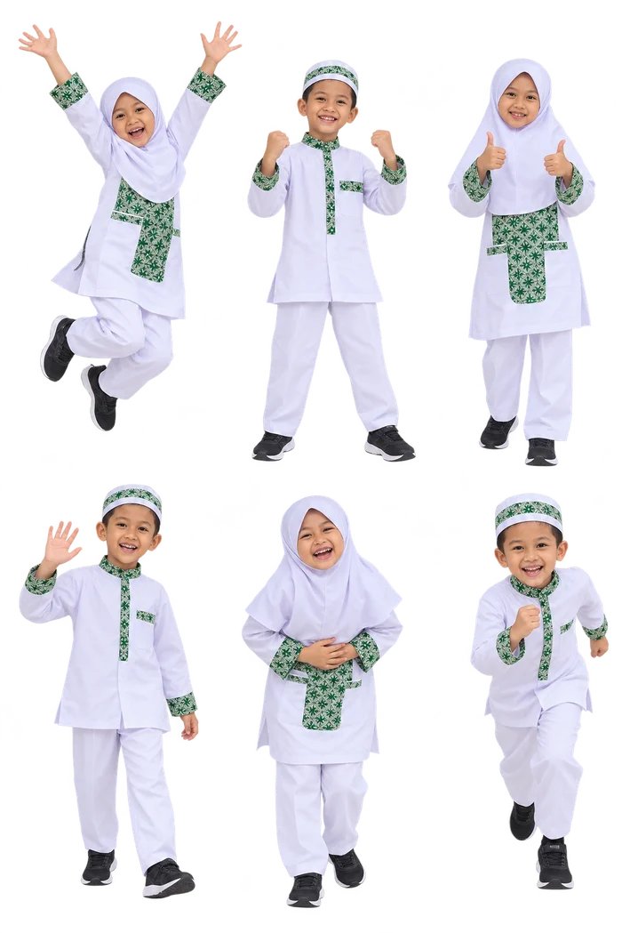 Siswa TK Ibnu Aqil 2 memakai baju batik
